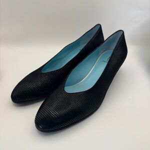 Thierry Rabotin Black Textured Low Heels 39.5